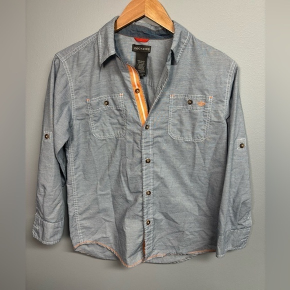 Dockers Chambray Shirt with Orange Highlights